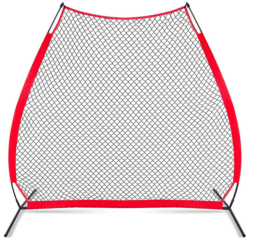 Galileo Baseball Screen A-Frame, 7X7FT Pitching Screen Baseball Softball Training Net with A Carry Bag, Portable Baseball Softball Pitcher Safety Protective Screen-CAD