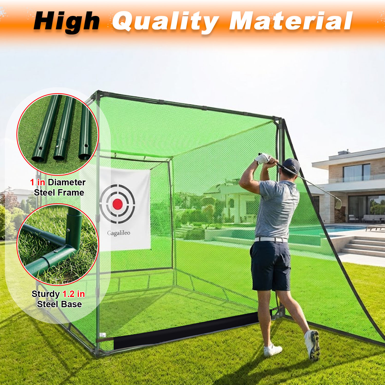 Gagalileo Golf Hitting Backyard Cage 7X7x7ft