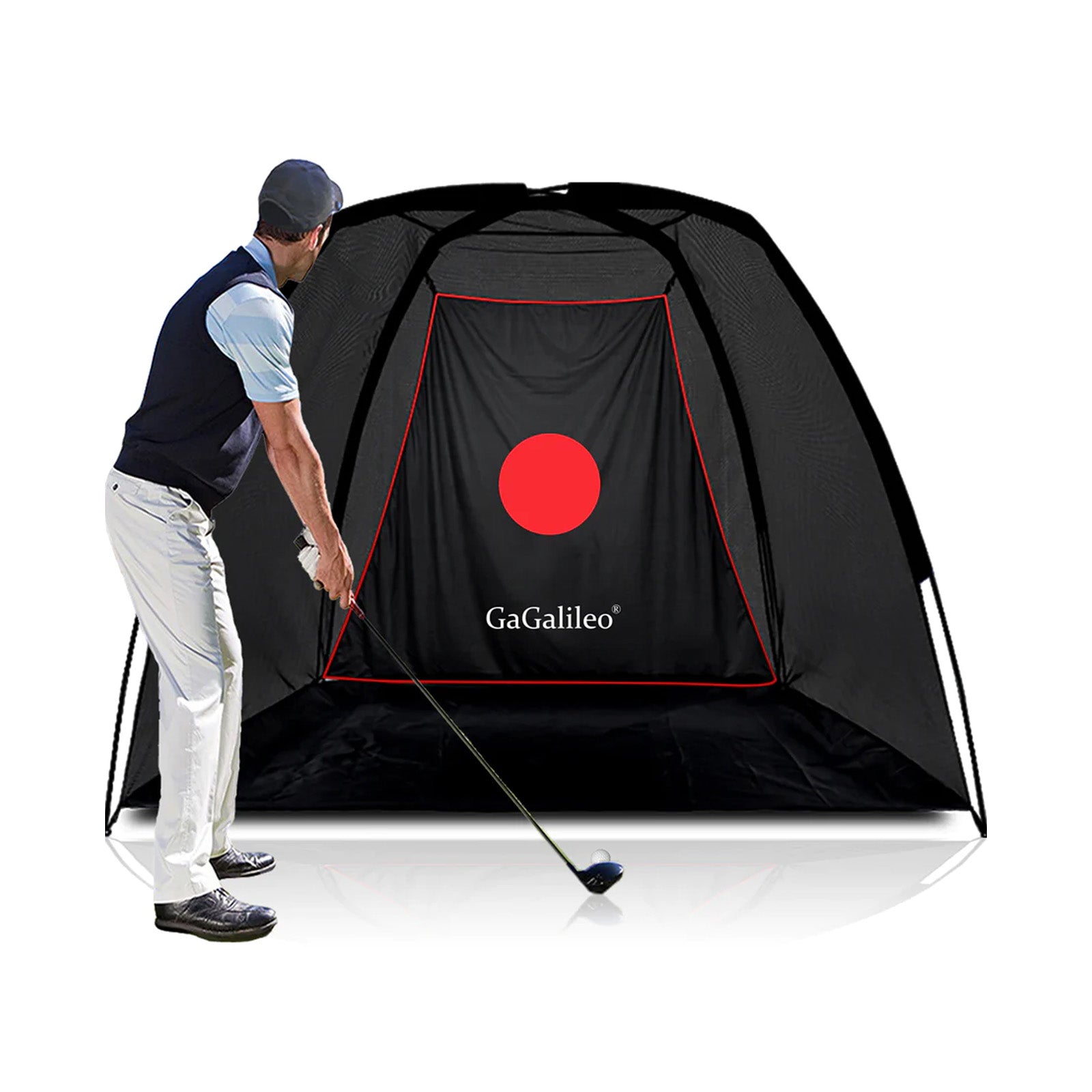 Red de práctica de golf Gagalileo 8X 6X 5 para uso en interiores/patio trasero/Negro