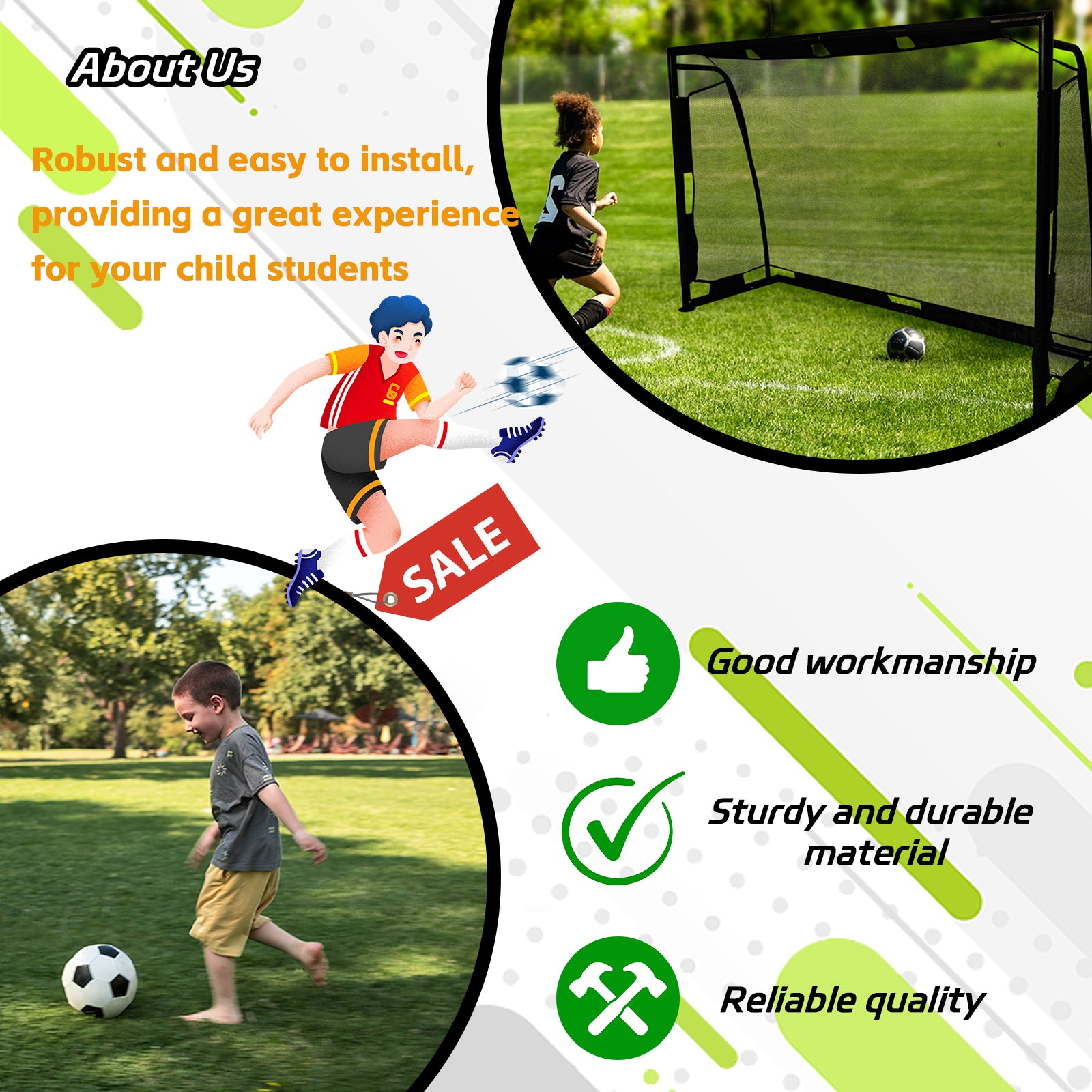 6x4FT Pop Up Soccer Goal Set - Complete Backyard Training Equipment with Ball, Target Cloth & Cones | Multi-Sport Use for Football, Baseball & Softball Practice