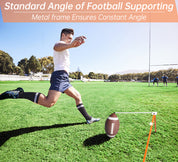 Galileo Metal Football Kicking Tee - Adjustable Field Goal Kicking Stand for All Football Sizes, Portable Practice Training Aid