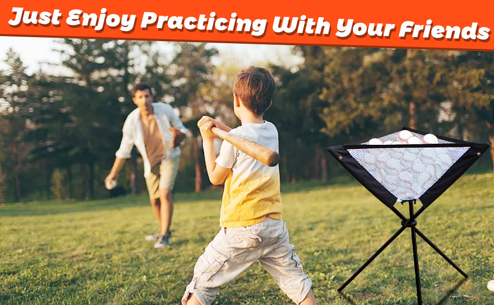 Baseball folding triangle ball frame