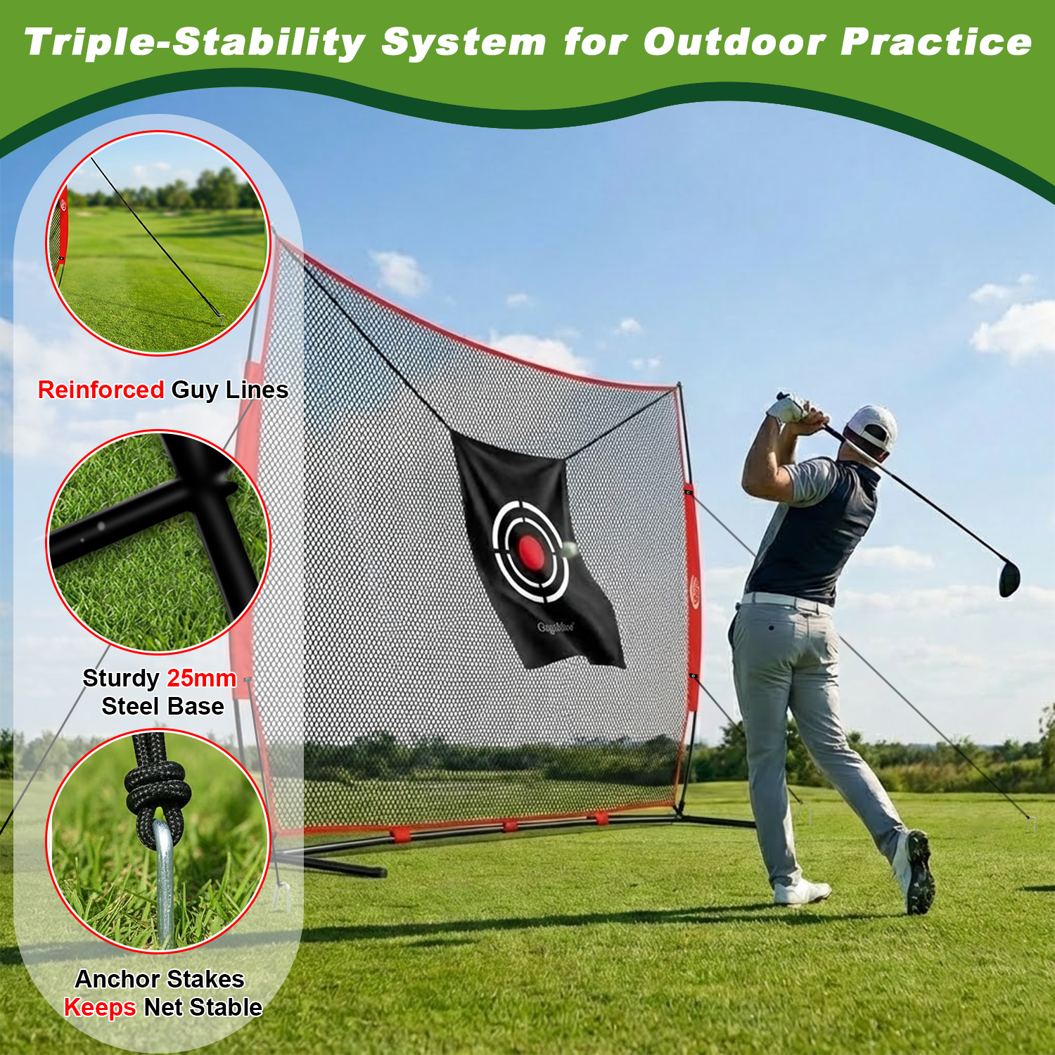Gagalileo Net Practice Hitting Nets 12X10ft