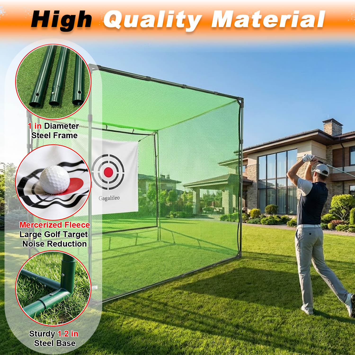 Gagalileo Golf Hitting cage 10x10x10ft