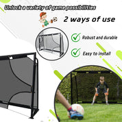 6x4FT Pop Up Soccer Goal Set - Complete Backyard Training Equipment with Ball, Target Cloth & Cones | Multi-Sport Use for Football, Baseball & Softball Practice