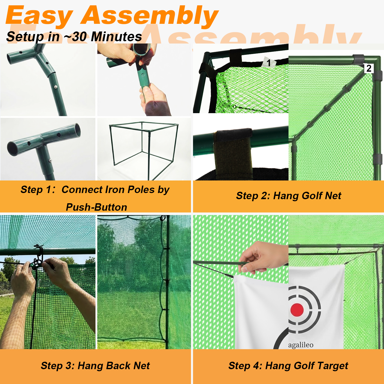 Gagalileo Golf Practice Cage 10X10X10ft