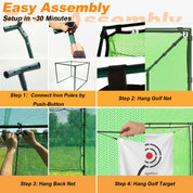 Gagalileo Golf Practice Cage 10X10X10ft