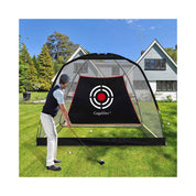Galileo10'X 6.5'X 6' Red de práctica de golf para patio trasero/Blanca sin fondo
