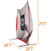 8x7 Golf Hitting Net for Backyard Training Equipment