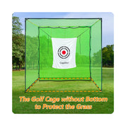 Cage de filet de golf Gagalileo sans fond/filet double anti-retour à fort impact/10ftX10ftX10ft