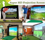 Golf Simulator Enclosure Nets - Complete Set with Frame and HD Impact Screen Kit 10 x 8 ft, 12 x 9 ft, or 14 x 8 ft