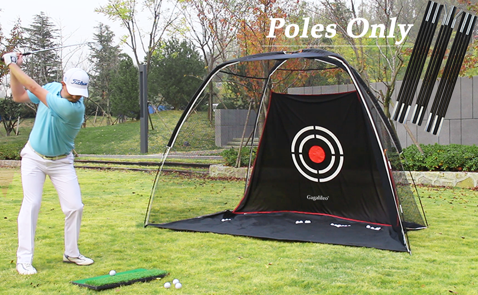 Golf replacement clubs and golf batting cages
