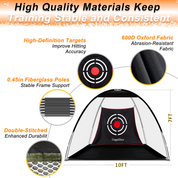 Gagalileo Backyard Driving Golf Practice Net 10X7X6ft