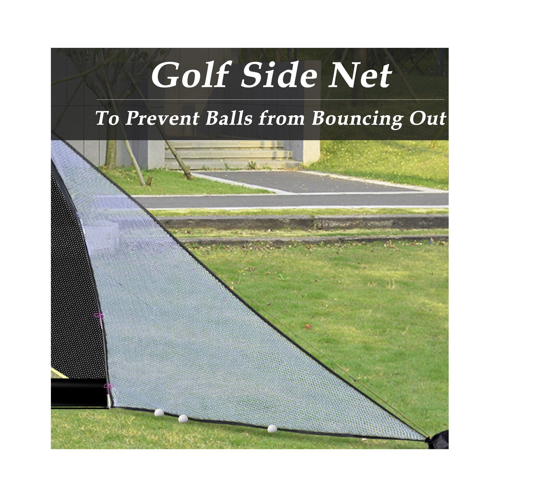 Gagalileo 10x7x6 Golf golpeando jaula de red para patio trasero sin fondo/negro