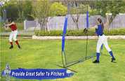 Pantalla de protección de lanzamiento de softbol de béisbol en forma de L Galileo 7 × 7
