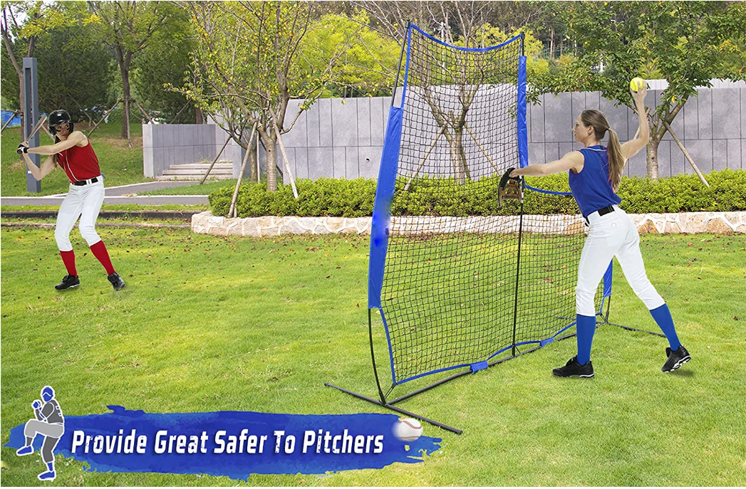 Écran de protection contre le lancer de balle-molle de baseball en forme de L Galileo 7 × 7