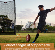 Galileo Metal Football Kicking Tee - Adjustable Field Goal Kicking Stand for All Football Sizes, Portable Practice Training Aid