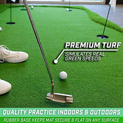 Galileo Golf Putting Green - 10 x 5 ft or 12 x 5 ft - Indoor & Outdoor Putting Practice