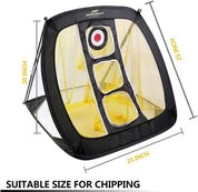 PodiuMax Chipping Net, Pop Up Golf Nets for Backyard Driving Real Golf Balls, Indoor & Outdoor Practice Net for Accuracy Short Game