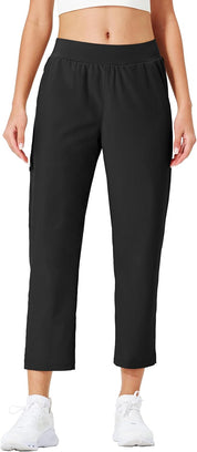 Galileo Women's Golf Pants Lightweight High Waisted 7/8 Ankle Pant with 4 Pockets for Athletic Lounge Travel Work