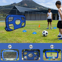 Gagalileo Pop-Up Football Goal — 4x2.5x2.5ft Portable Training