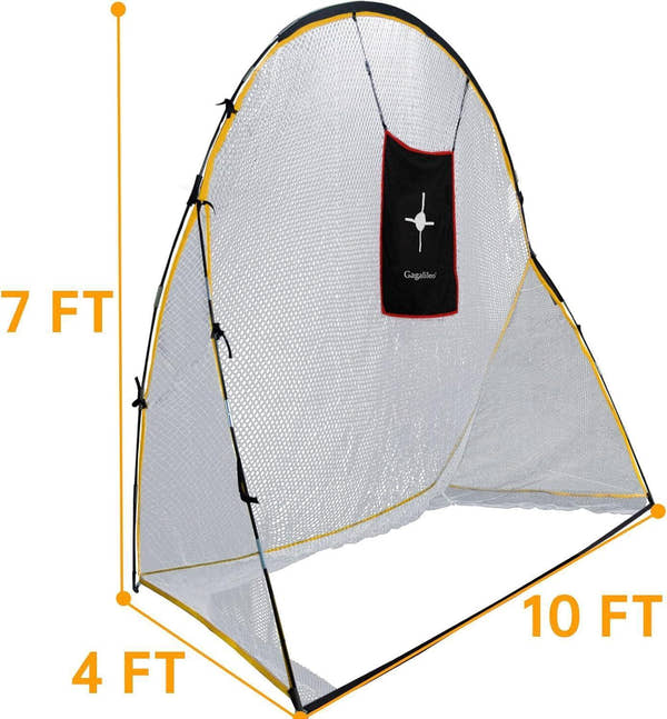 Golf Hitting Practice Nets for Backyard Frame and Net 4x7x10Ft - Galileo Sports