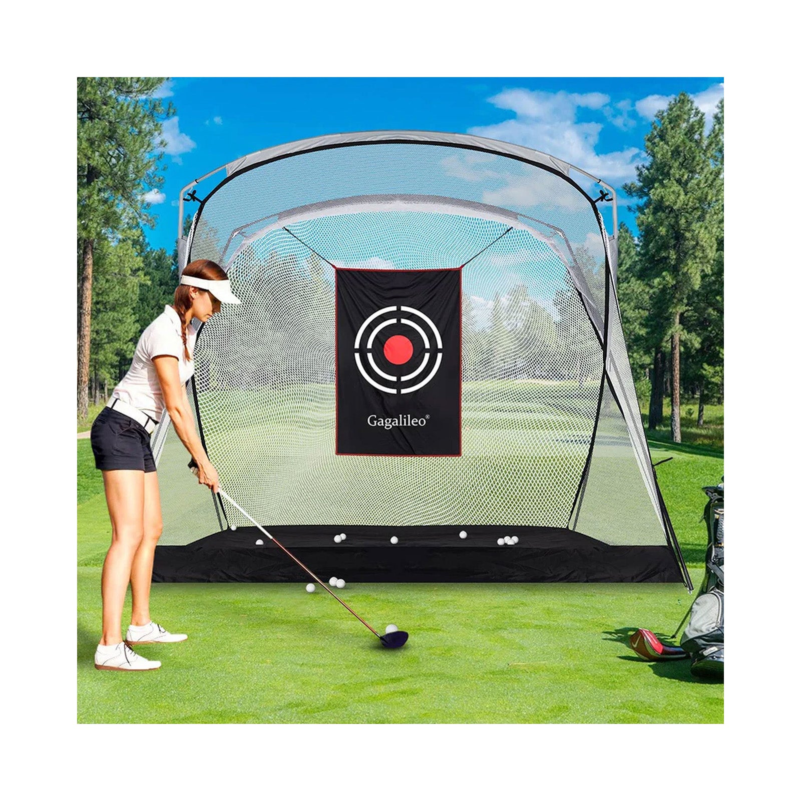 7X9X5  Galileo Golf Hitting Net Golf Practice Nets for Backyard