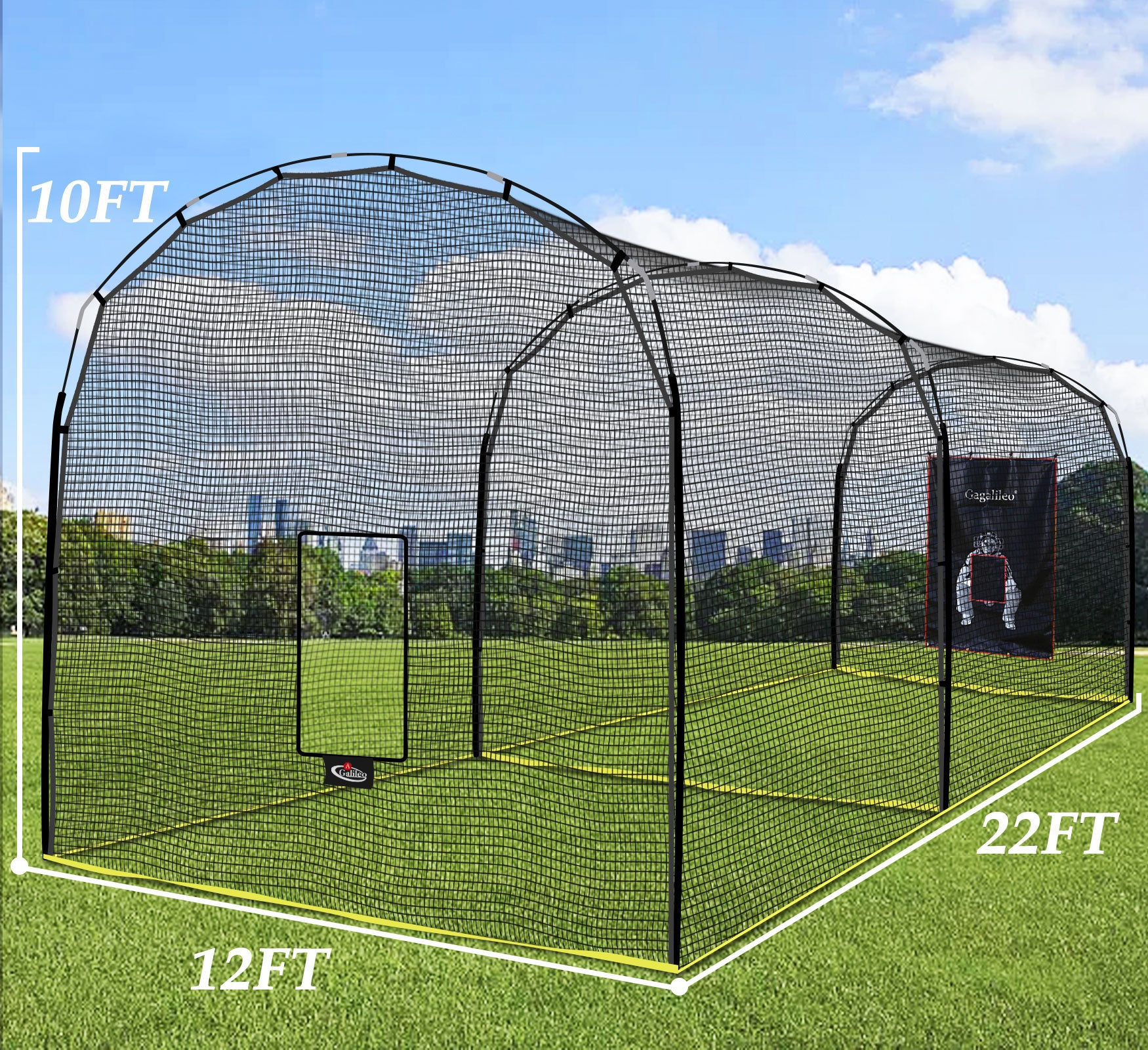 Gagalileo Baseball Batting Cage 22x13x10