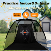 Men’s Golf Hitting Practice Net – Real Ball Compatible, 8x6x5 ft, Indoor & Outdoor Driving