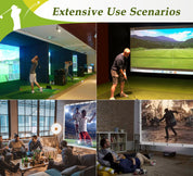 Golf Simulator Enclosure Nets - Complete Set with Frame and HD Impact Screen Kit 10 x 8 ft, 12 x 9 ft, or 14 x 8 ft