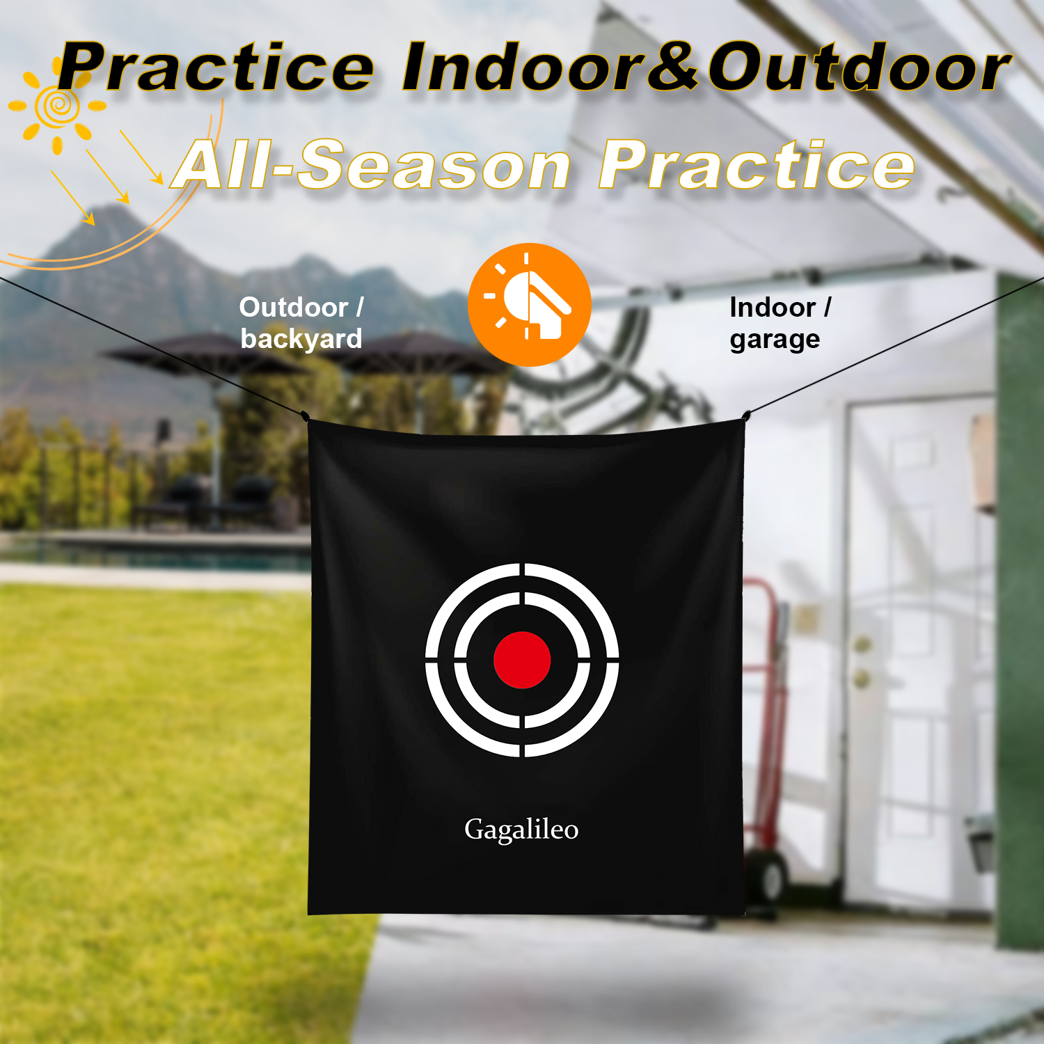 Gagalileo Golf Net Replacement Target 5x4ft