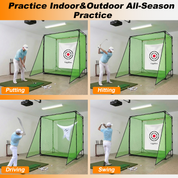 Gagalileo 7x7ft Backyard Golf Hitting Cage - Heavy Duty Practice Driving Net - Gagalileo Sports