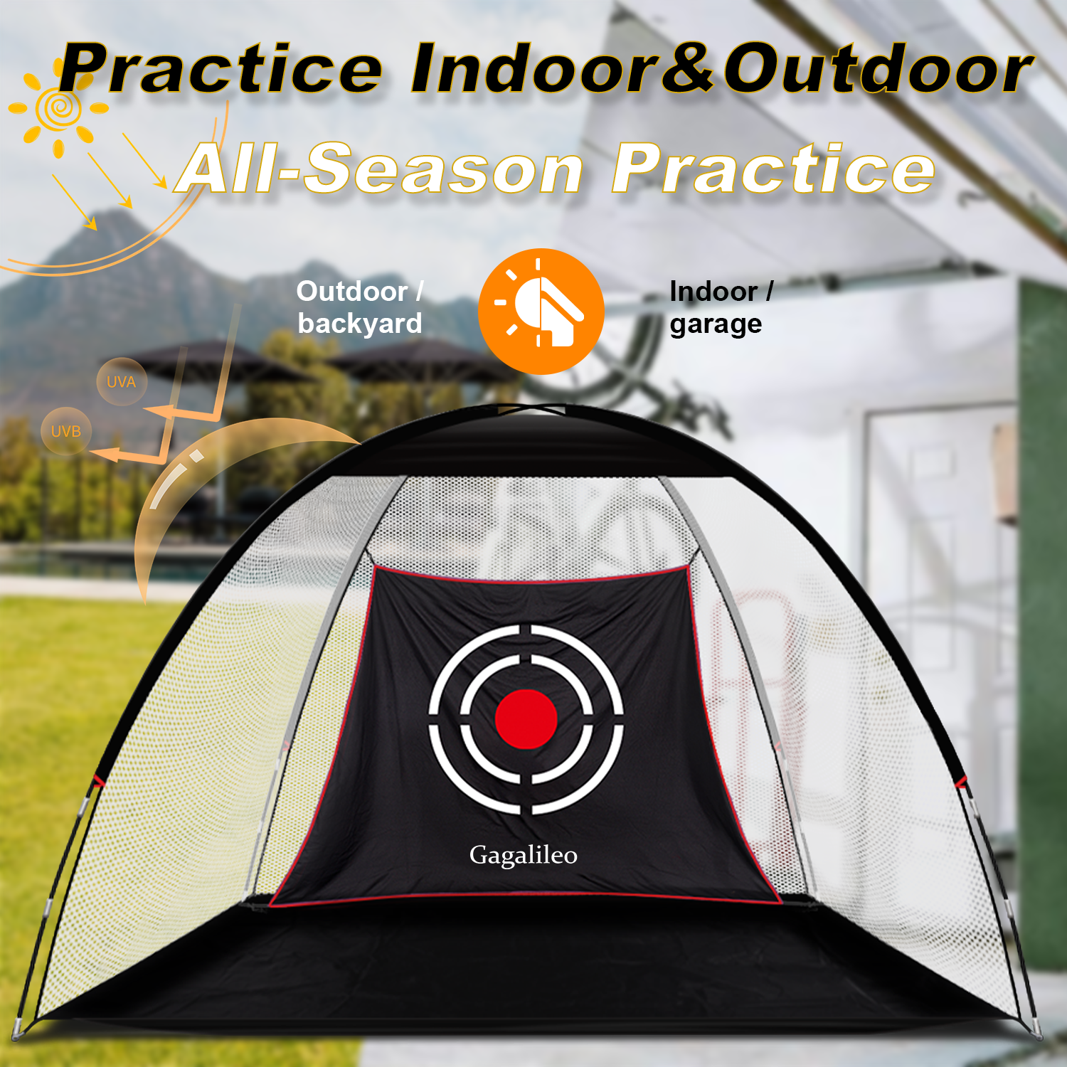 Gagalileo Backyard Driving Golf Practice Net 10X7X6ft