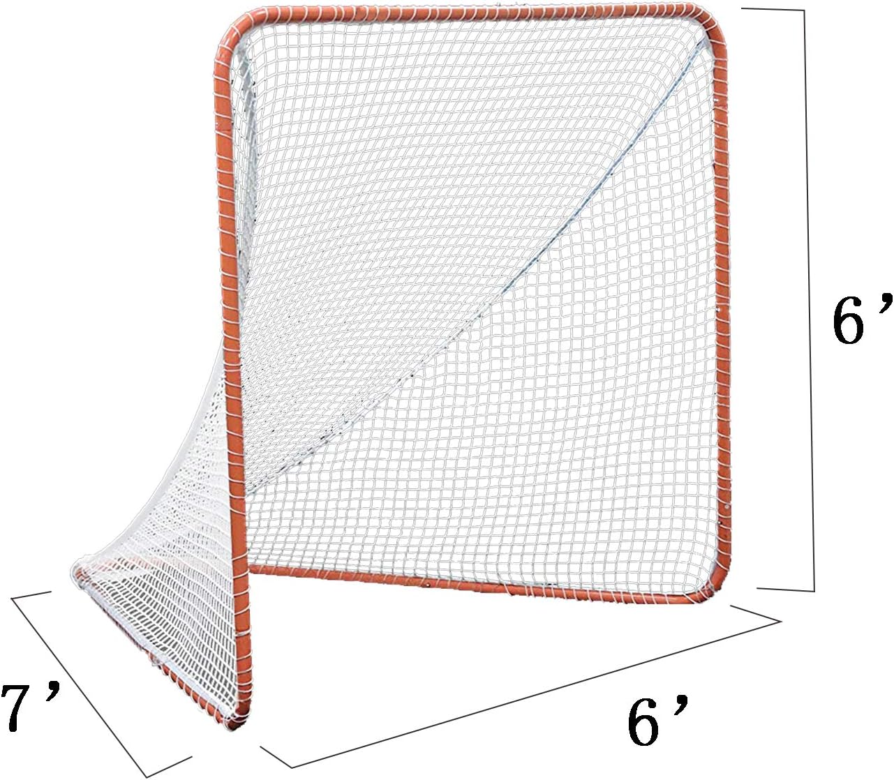 Galileo Regulation 6' x 6' Lacrosse Net with Steel Frame Portable Lacrosse Goal Collegiate Lacrosse Goals
