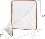 Galileo Regulation 6' x 6' Lacrosse Net with Steel Frame Portable Lacrosse Goal Collegiate Lacrosse Goals