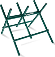 Galileo Heavy-Duty Folding Saw Horse – Log Holder for Chainsaw Cutting, Steel Sawtooth Notches & Secure Spring Clamp – Supports 150lbs for Firewood, Lumber & DIY Woodworking