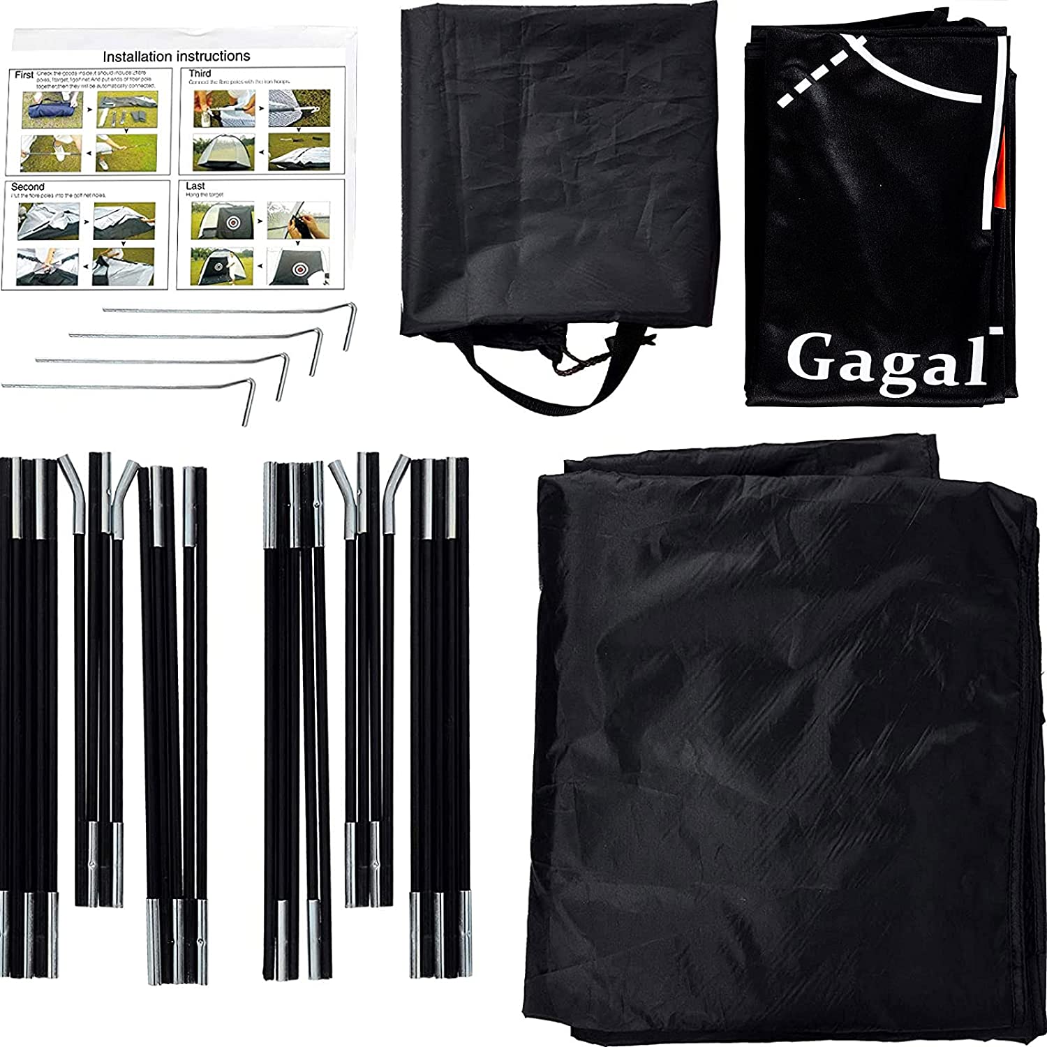 Golf Net Golf Practice Net Golf Net for Backyard Golf Nets for Indoor Use | 8'X 6'X 5'| Pro Target | Galileo Sports-CAD