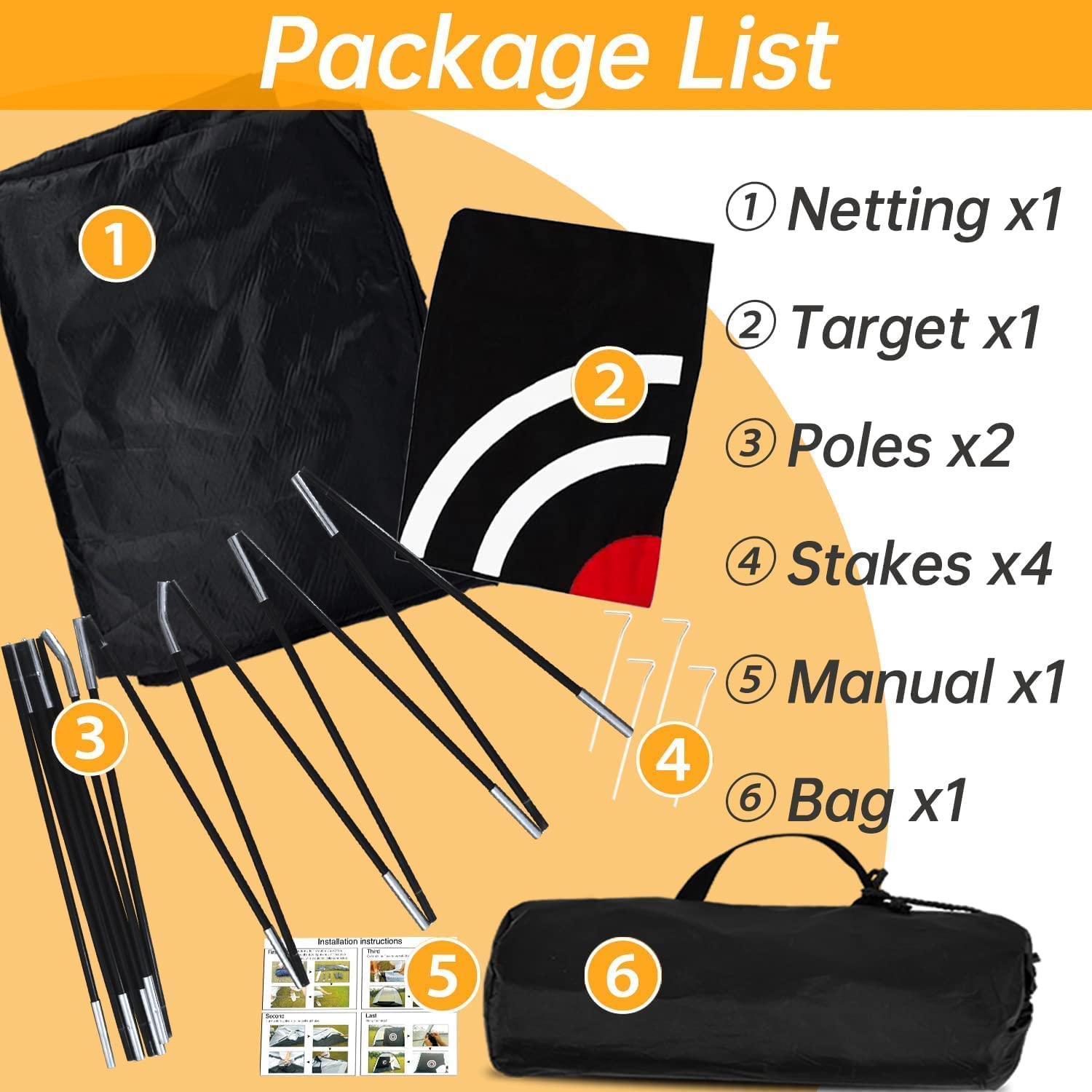 Golf Net,Golf Net Backyard Driving,Golf Driving Range,Golf Swing Net,Heavy Duty Golf Practice Net,Golf Practice Hitting Net,Quick Setup Golf Net with Target Cloth and Carry Bag-CAD