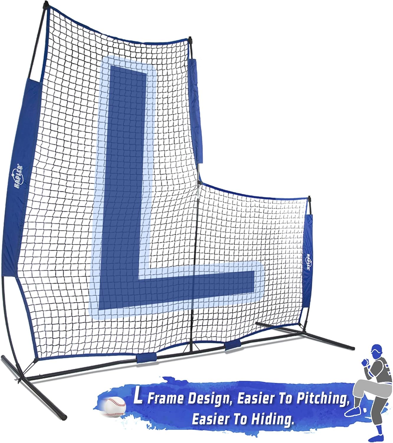 7X7ft Barrier L Screen Baseball Pitching Screen -CAD