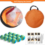 Golf Chipping Net, Golf Practice Chipping, Golf Chipping Target, Golf Net Practice Indoor, Chipping Practice with Foam Balls and Carry Bag, Portable Chipping Net, Golf Chipping Game for Kids-UK