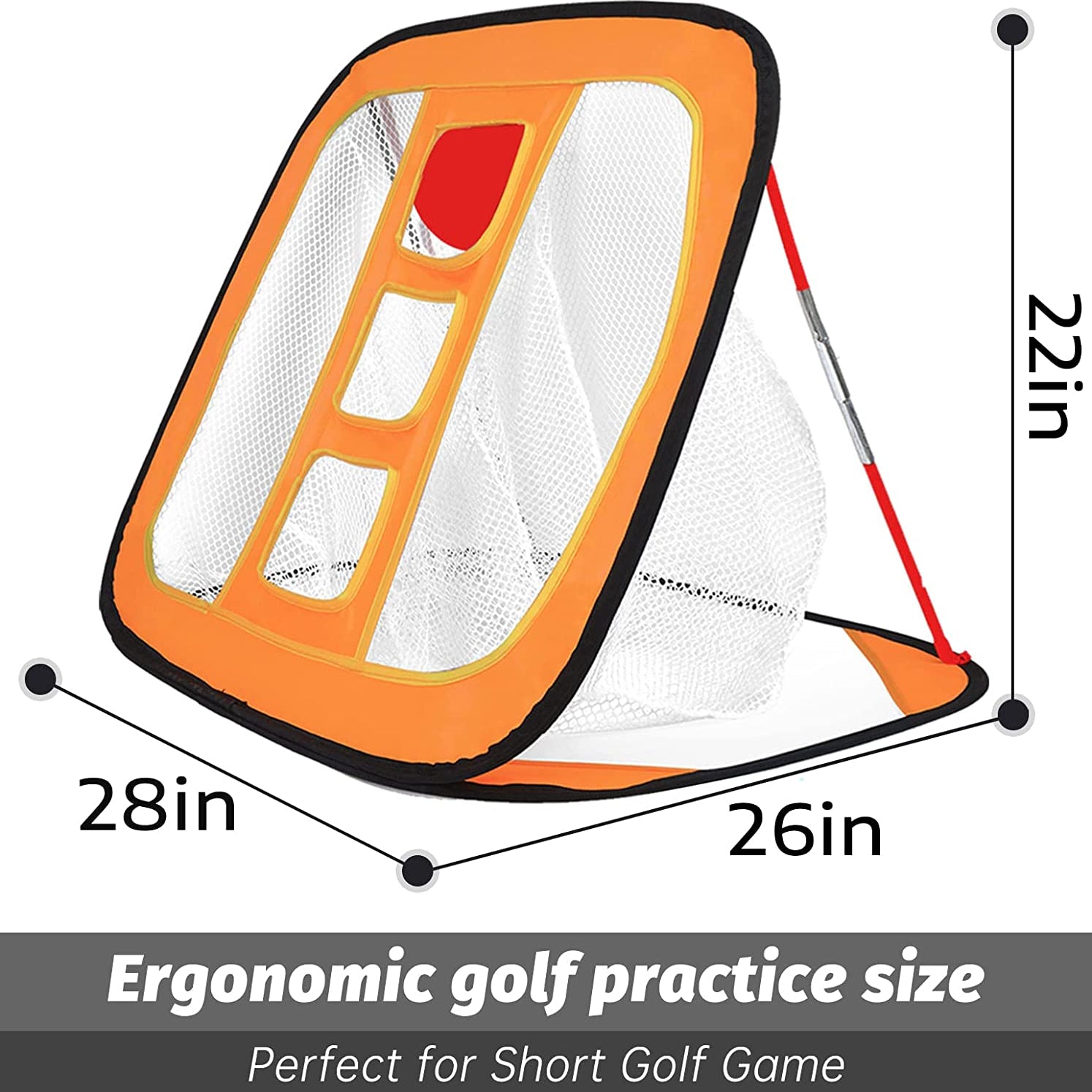 Golf Chipping Net, Golf Practice Chipping, Golf Chipping Target, Golf Net Practice Indoor, Chipping Practice with Foam Balls and Carry Bag, Portable Chipping Net, Golf Chipping Game for Kids-UK