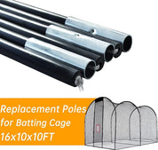 Reemplazo de postes de jaula de bateo de béisbol 16x10x10/postes de fibra de vidrio 2 piezas