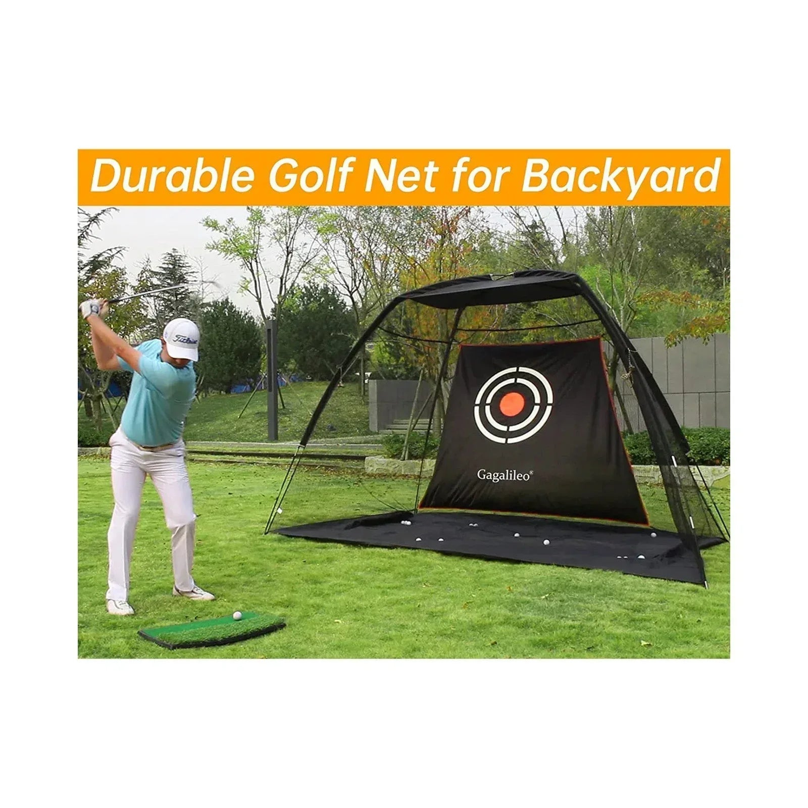 gagalileo sports Driving Golf Net 12x7x6.6ft - Galileo Sports