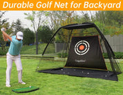 Golf Net Golf Practice Net for Backyard Driving Range Golf Hitting Nets |12' X 7'X 6.6' | Pro Black | Galileo Sports-CAD