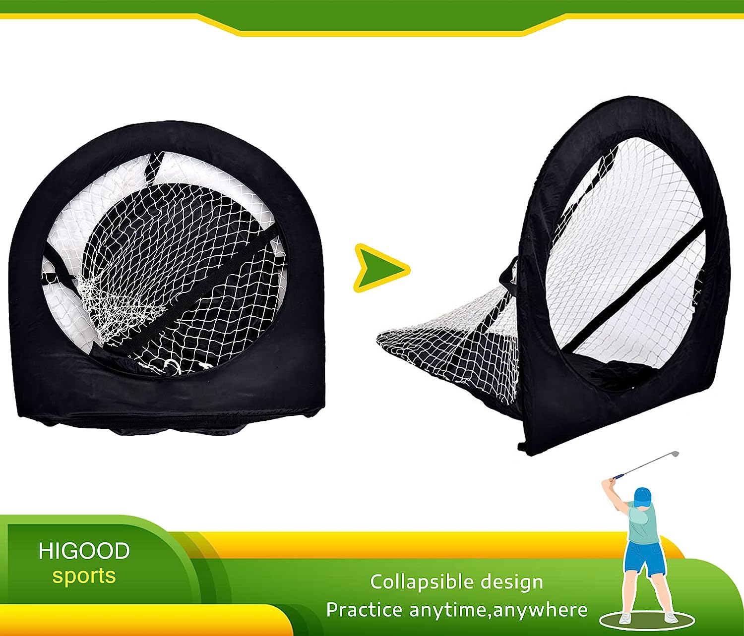Galileo Sports Golf Chipping Net Practice Net Golf Chipping Game Indoor and Outdoor Use | 26''x 26''