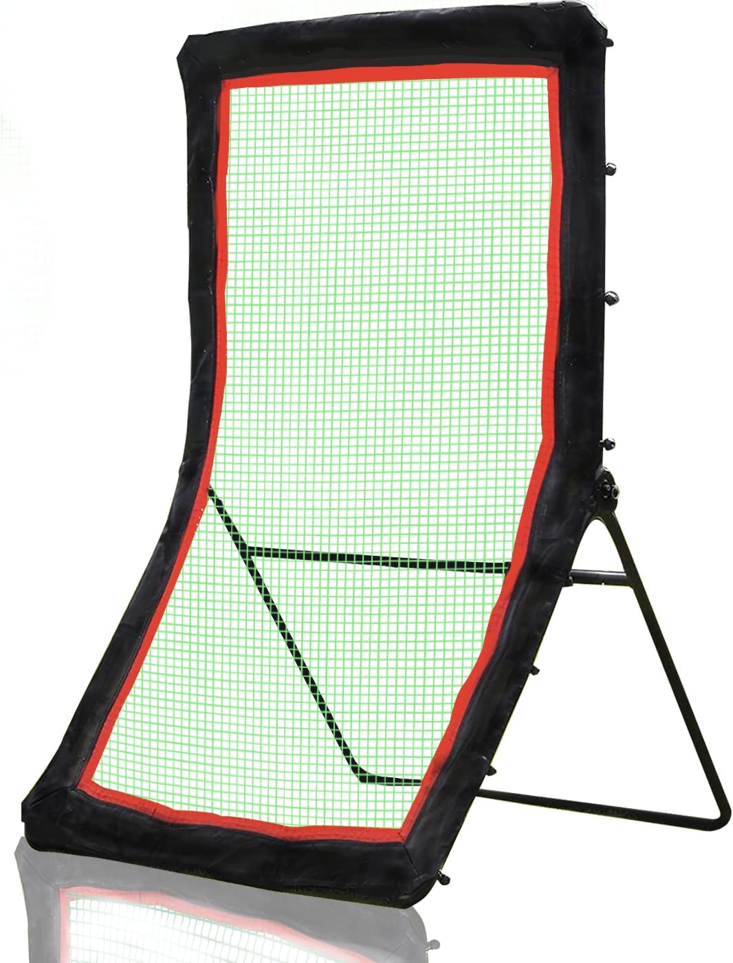 Lacrosse Rebounder, Folding Lacrosse Bounceback/Return Net, Thickened Rebounder Wall Target Cloth with Front and Back Extra Pitchback Netting