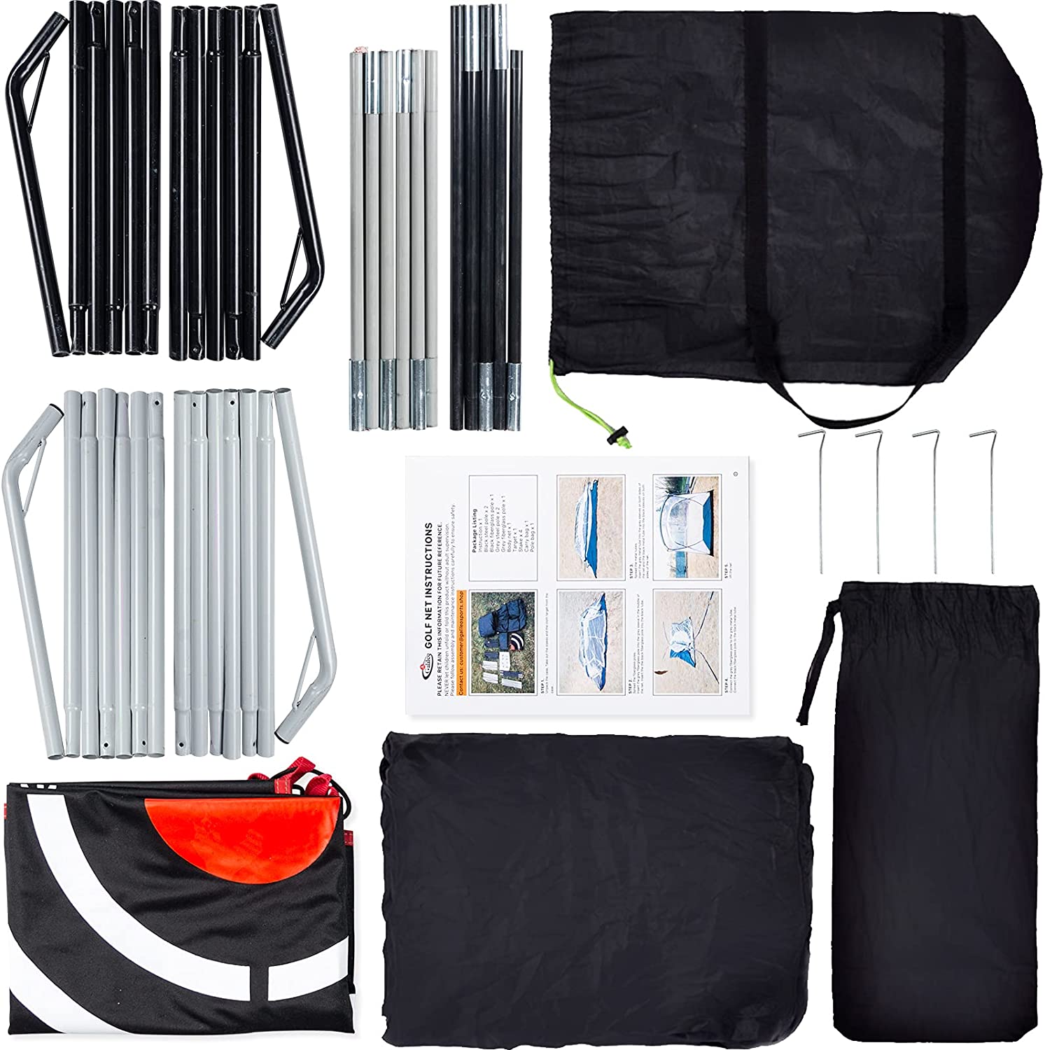 ゴルフヒッティングネット 裏庭用ゴルフ練習ネット 9X7X5FT | ガリレオスポーツJP