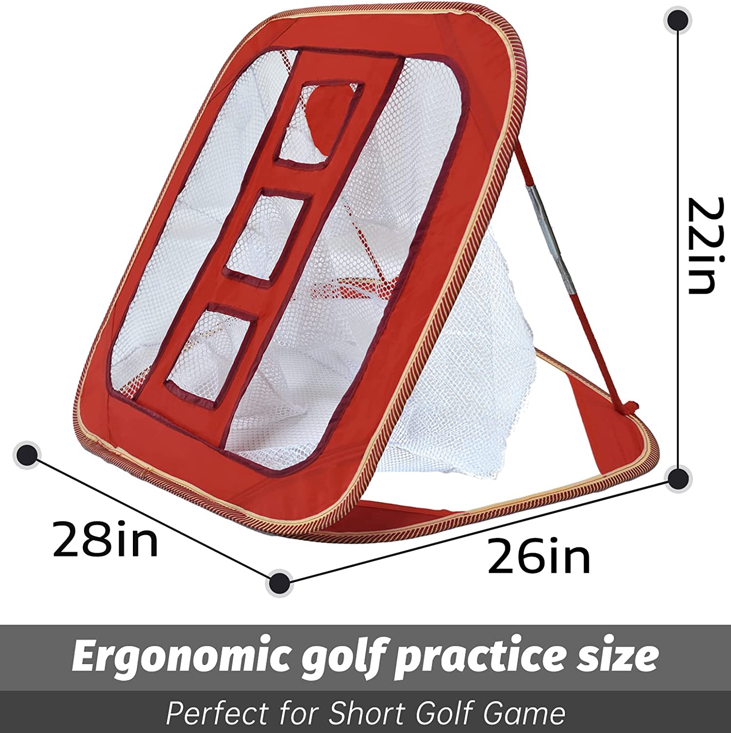 Golf Chipping Net, Golf Practice Chipping, Golf Chipping Target, Golf Net Practice Indoor, Chipping Practice with Foam Balls and Carry Bag, Portable Chipping Net, Golf Chipping Game for Kids