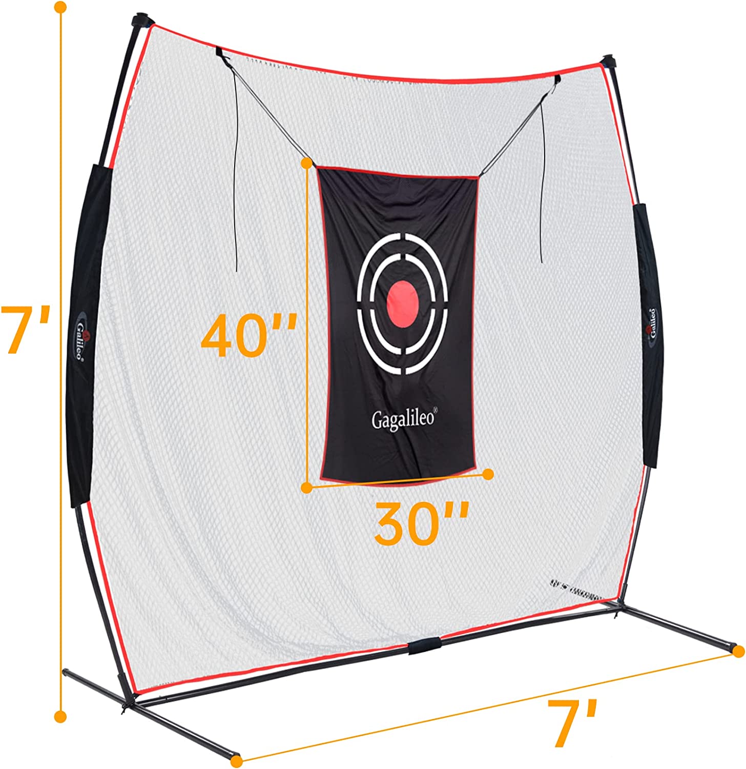 ゴルフネット フラットネット ゴルフ練習ネット ゴルフ 練習用 素振りネット 丈夫 耐衝撃 騒音軽減 組み立て式 設置簡単 キャリーバッグ付き