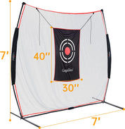 ゴルフネット フラットネット ゴルフ練習ネット ゴルフ 練習用 素振りネット 丈夫 耐衝撃 騒音軽減 組み立て式 設置簡単 キャリーバッグ付き